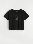 T-shirt z nadrukiem - Czarny