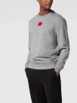 HUGO Bluza z bawełny z naszywką z logo