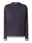Jake*s Casual Sweter ze stroną wewnętrzną w kontrastowym kolorze
