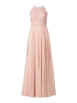 Luxuar Sukienka wieczorowa z koronki szydełkowej i szyfonu