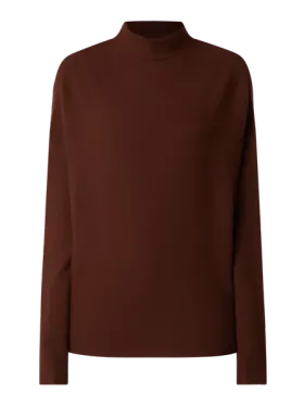 Drykorn Sweter z wywijanym kołnierzem z żywej wełny model ‘Liora’