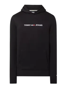 Tommy Jeans Bluza z kapturem o kroju Straight Fit z nadrukiem z logo