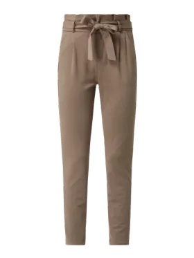 Vero Moda Spodnie typu paperbag z dodatkiem streczu model ‘Eva’