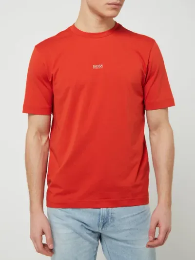 Boss BOSS Casualwear T-shirt z gumowym nadrukiem z logo