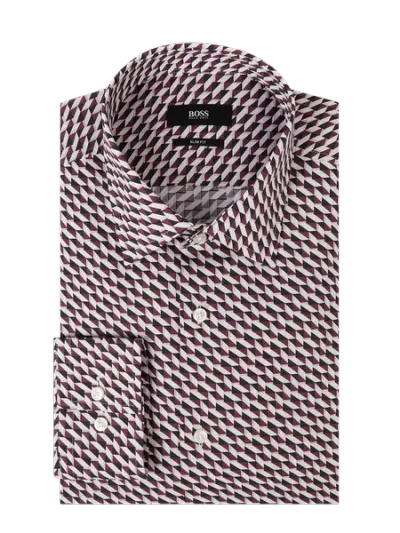 Boss BOSS Koszula biznesowa o kroju slim fit z bawełny z bardzo długim rękawem model ‘Jango’