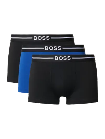 Boss BOSS Obcisłe bokserki męskie z mieszanki bawełny i elastanu w zestawie 3 szt.