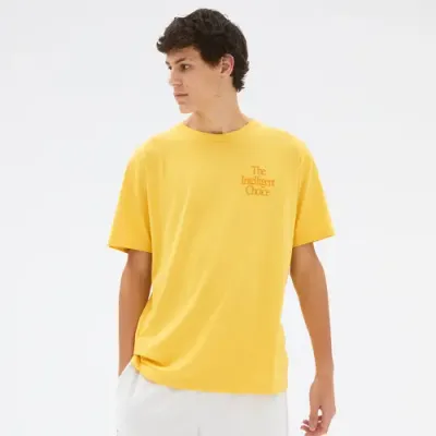 New Balance Koszulka męska New Balance MT23502HCM – żółta