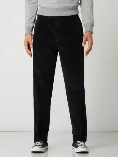 Hiltl Hiltl Spodnie z zakładkami w pasie ze sztruksu model ‘Morello’