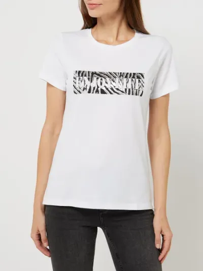 Only Only T-shirt z bawełny z nadrukiem z napisem model ‘Neo’