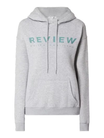 Review REVIEW Bluza z kapturem z nadrukiem z logo