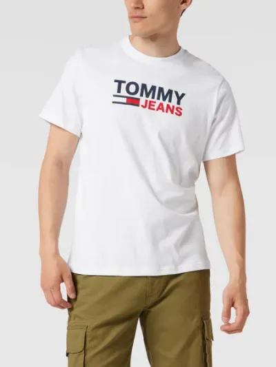 Tommy Jeans Tommy Jeans T-shirt z bawełny ekologicznej z nadrukiem z logo