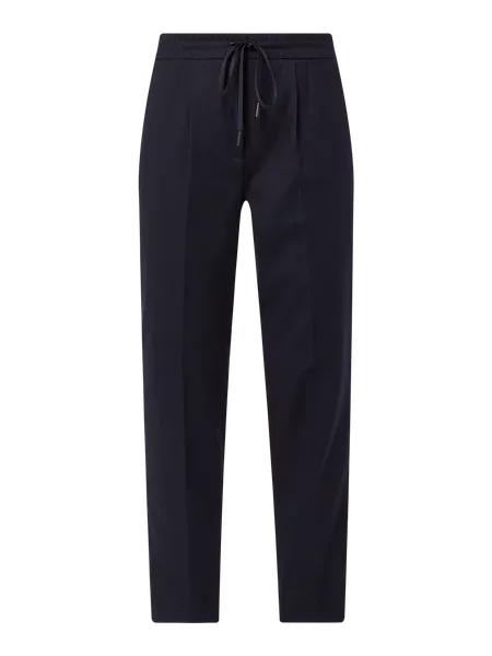 Cambio Spodnie z zakładkami w pasie z mieszanki wełny model ‘Josie’