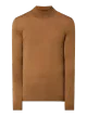 BOSS Sweter z wywijanym kołnierzem z żywej wełny model ‘Musso-P’