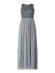LACE & BEADS Sukienka wieczorowa z siateczki z cekinami