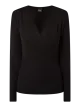 s.Oliver BLACK LABEL Sweter z dekoltem w serek w kopertowym stylu