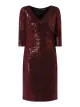 Vera Mont Sukienka koktajlowa w kopertowym stylu z cekinowymi aplikacjami