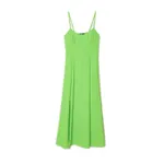 Zielona sukienka midi na ramiączkach