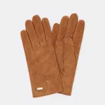 Brązowe rękawiczki - Bordowy