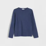Bawełniany sweter - Niebieski