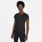 Damska koszulka z krótkim rękawem o dopasowanym kroju Nike Dri-FIT One - Czerń