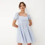 Błękitna sukienka mini - Niebieski
