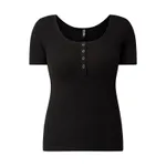Pieces T-shirt z bawełny ekologicznej i elastanu model ‘Kitte’