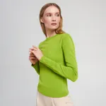 Sweter z ozdobnymi guzikami - Zielony