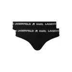 Karl Lagerfeld Majtki typu tanga z mieszanki lyocellu i elastanu w zestawie 2 szt.