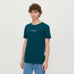 Ciemnozielona koszulka slim fit - Zielony