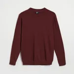 Bawełniany sweter bordowy - Bordowy