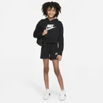 Spodenki z dzianiny dresowej dla dużych dzieci (dziewcząt) Nike Sportswear Club - Czerń