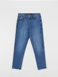 Wygodne jeansy o kroju comfort wykonane z bawełnianej tkaniny. - niebieski