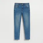 Granatowe jeansy skinny fit - Granatowy