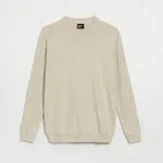 Bawełniany sweter beżowy - Kremowy
