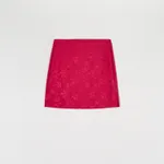 Spódnica mini z rozcięciem - Różowy