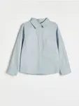 Koszula o regularnym kroju, wykonana z bawełny. - jasnoniebieski