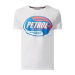 Petrol T-shirt z nadrukiem z logo