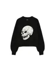 Czarny sweter z czaszką