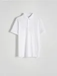 Koszulka polo o regularnym kroju, wykonana z bawełny. - biały