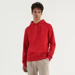 Gładka bluza z kapturem regular fit Basic czerwona - Czerwony