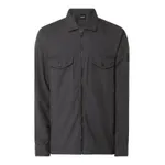 BOSS Casualwear Koszula casualowa o kroju regular fit z mieszanki bawełny i wełny z jaka model ‘Lom-Zip’
