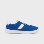 Sneakersy z łączonych materiałów kobaltowe - Niebieski