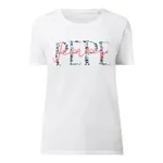 Pepe Jeans T-shirt z nadrukiem z logo model ‘Elena’