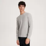 Bawełniany sweter - Jasny szary