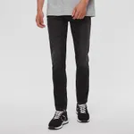 Czarne jeansy skinny fit z efektem sprania - Czarny