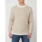 REVIEW Sweter z wykończeniem w kontrastowym kolorze