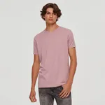 Gładka koszulka Basic różowa - Fioletowy