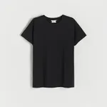 T-shirt z bawełny organicznej - Czarny
