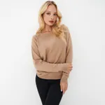 Beżowy sweter basic - Beżowy
