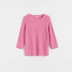 Dzianinowy sweter - Różowy